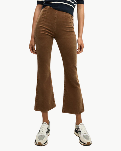 CARSON OFF-DUTY ANKLE FLARE PANT IN DEEP OCHRE