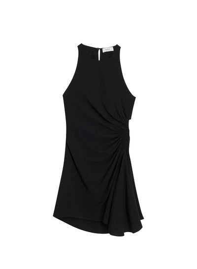 RUE LINEN MINI DRESS IN BLACK - Romi Boutique