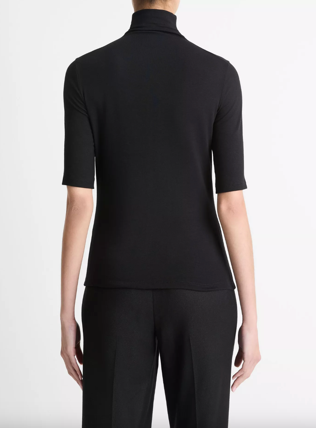 ELBOW SLEEVE TURTLENECK IN BLACK