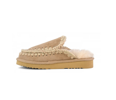 ESKIMO STITCHING CLOG/SLIPPER IN CAMEL