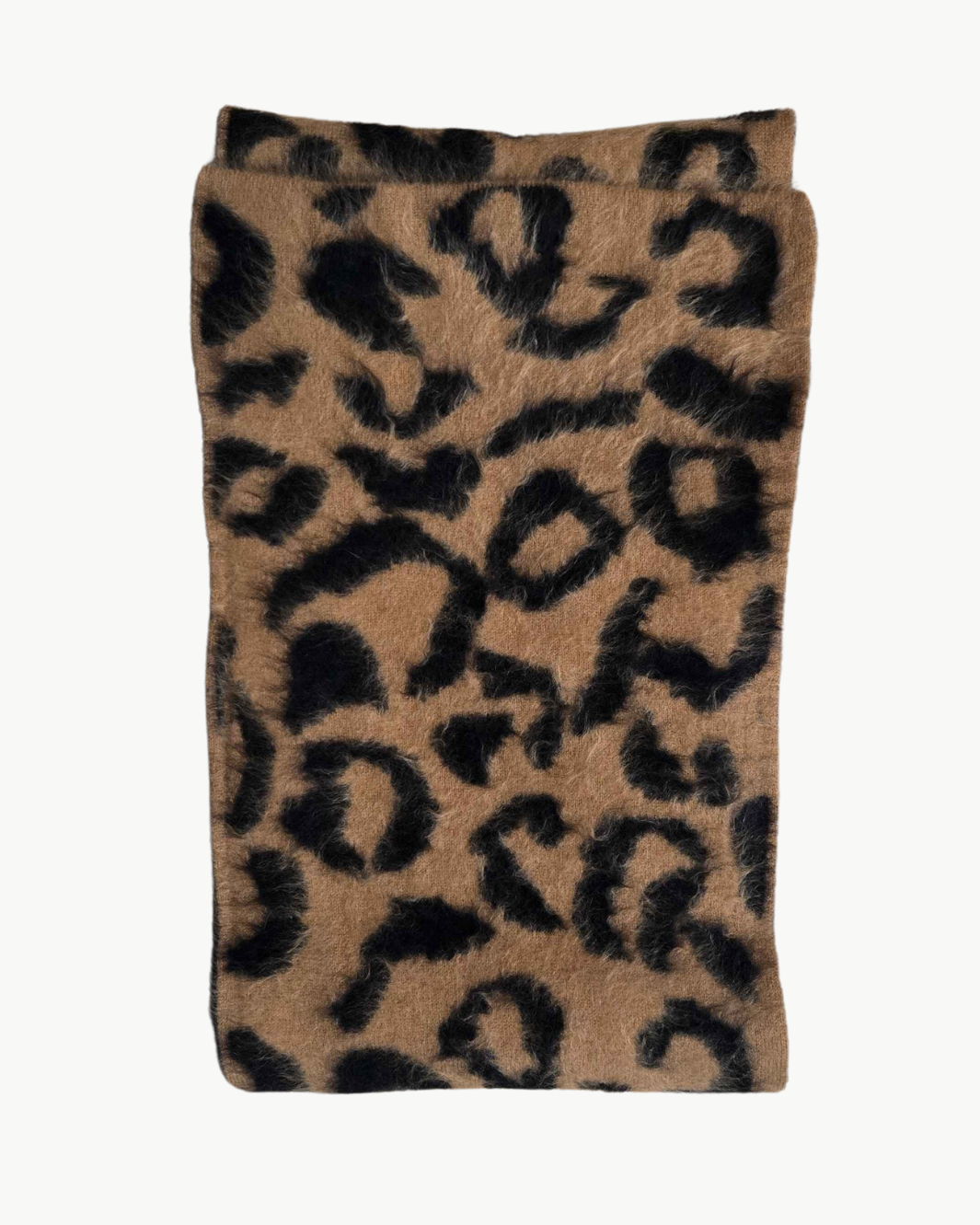 BRUSHED LEOPARD SCARF IN EARTH/NIGHT