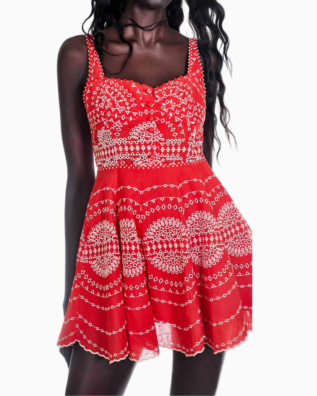 WINNIE SHORT DRESS IN RED NELUM