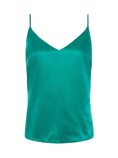 GABRIELLA V NECK TANK IN BRIGHT JADE