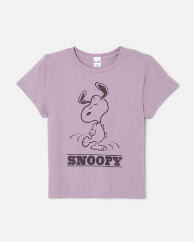 CLASSIC "SNOOPY DANCING" TEE IN LAVENDER