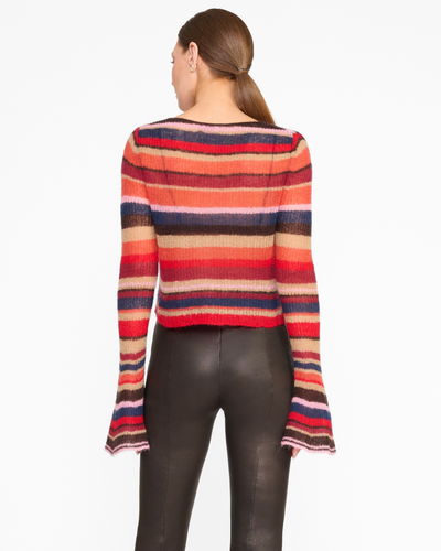 PARKER SWEATER IN AUTUMNAL FADED STRIPE