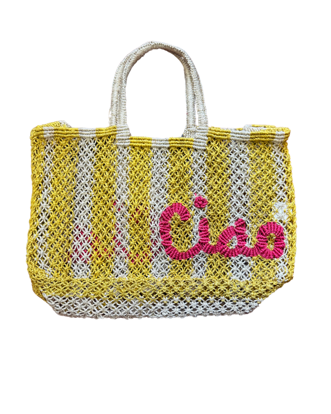 LAVINIA CIAO BAG IN YELLOW STRIPE