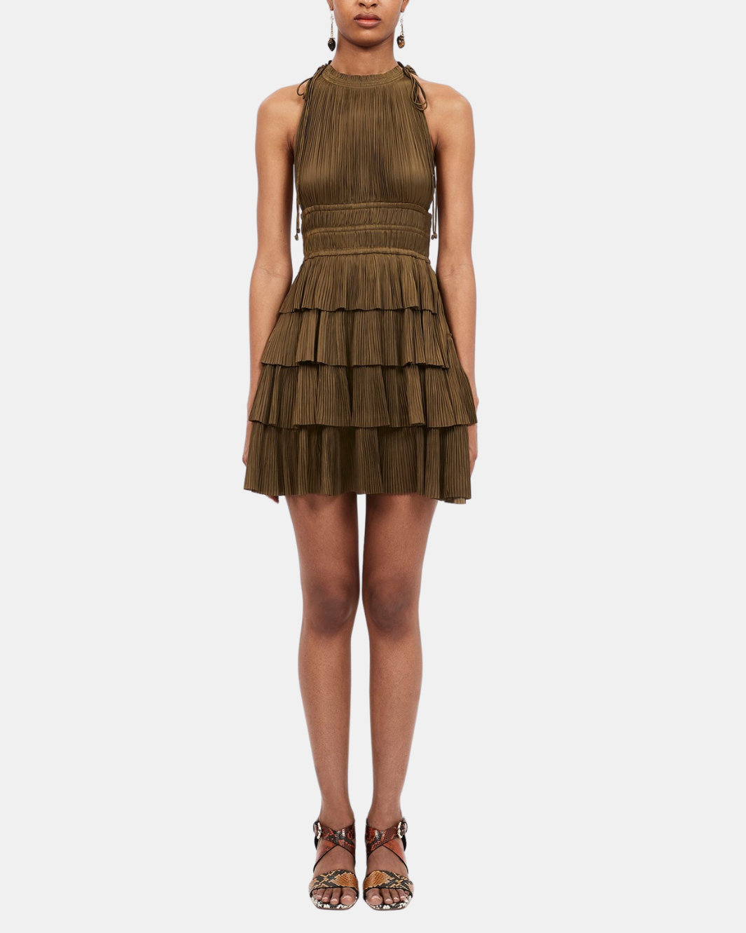 CECILY DRESS IN OLIVE - Romi Boutique