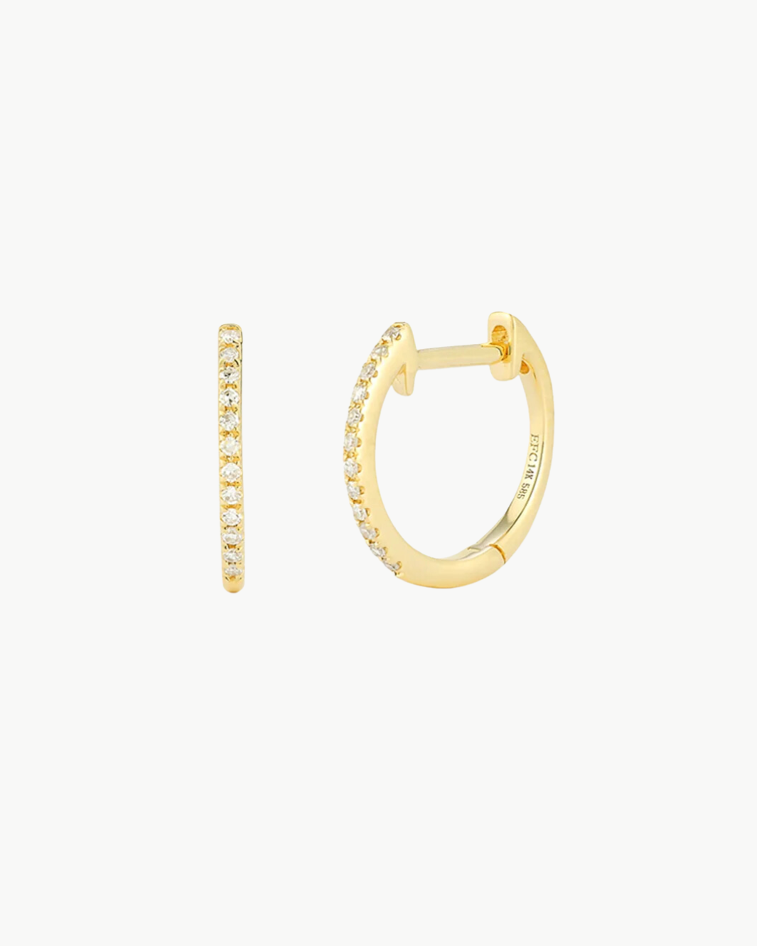 DIAMOND HUGGIE EARRINGS IN 14K YELLOW GOLD