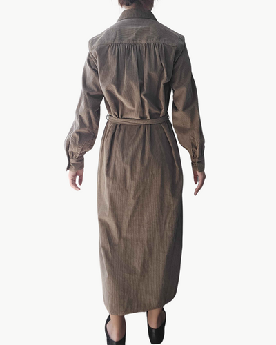 REVELATION WOMAN WOVEN DRESS IN ARMY