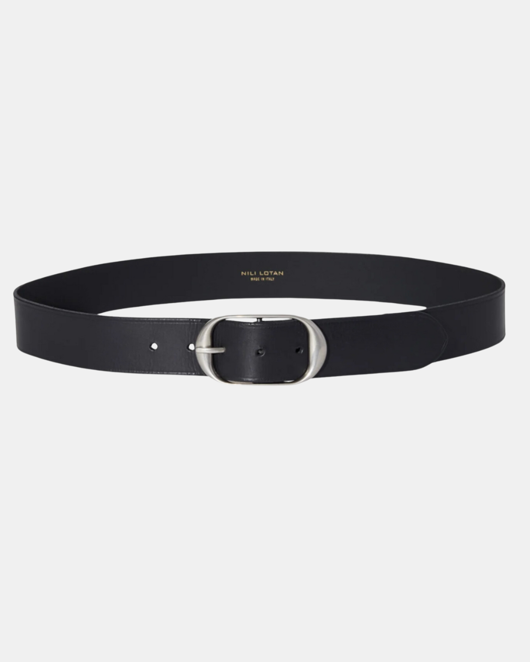 NILI BELT IN BLACK WITH ANTIQUE SILVER BUCKLE