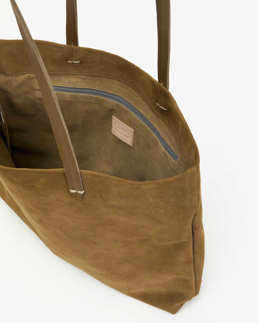 BRANDE TOTE IN OAT SUEDE