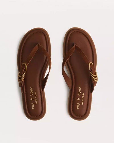 GIA THONG SANDAL IN UMBER SUEDE