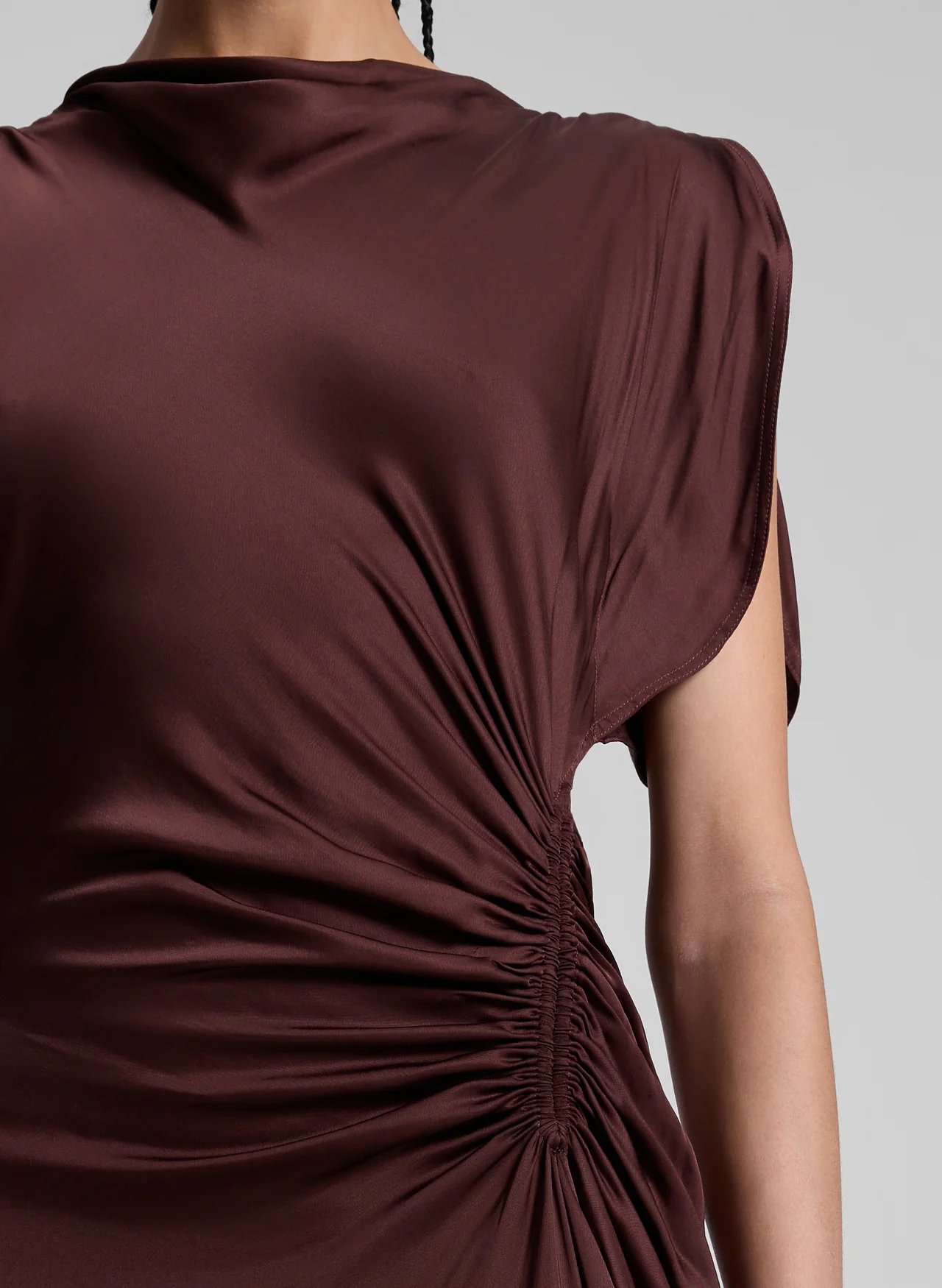 NADIA GOWN IN CHOCOLATE PLUM