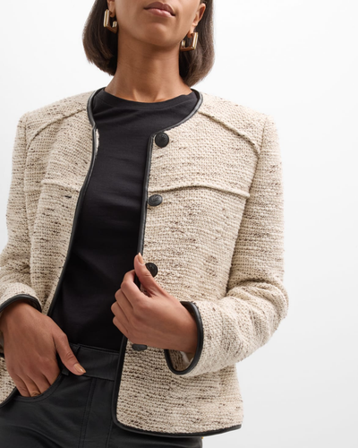 MIRABELLE ITALIAN TWEED JACKET IN IVORY