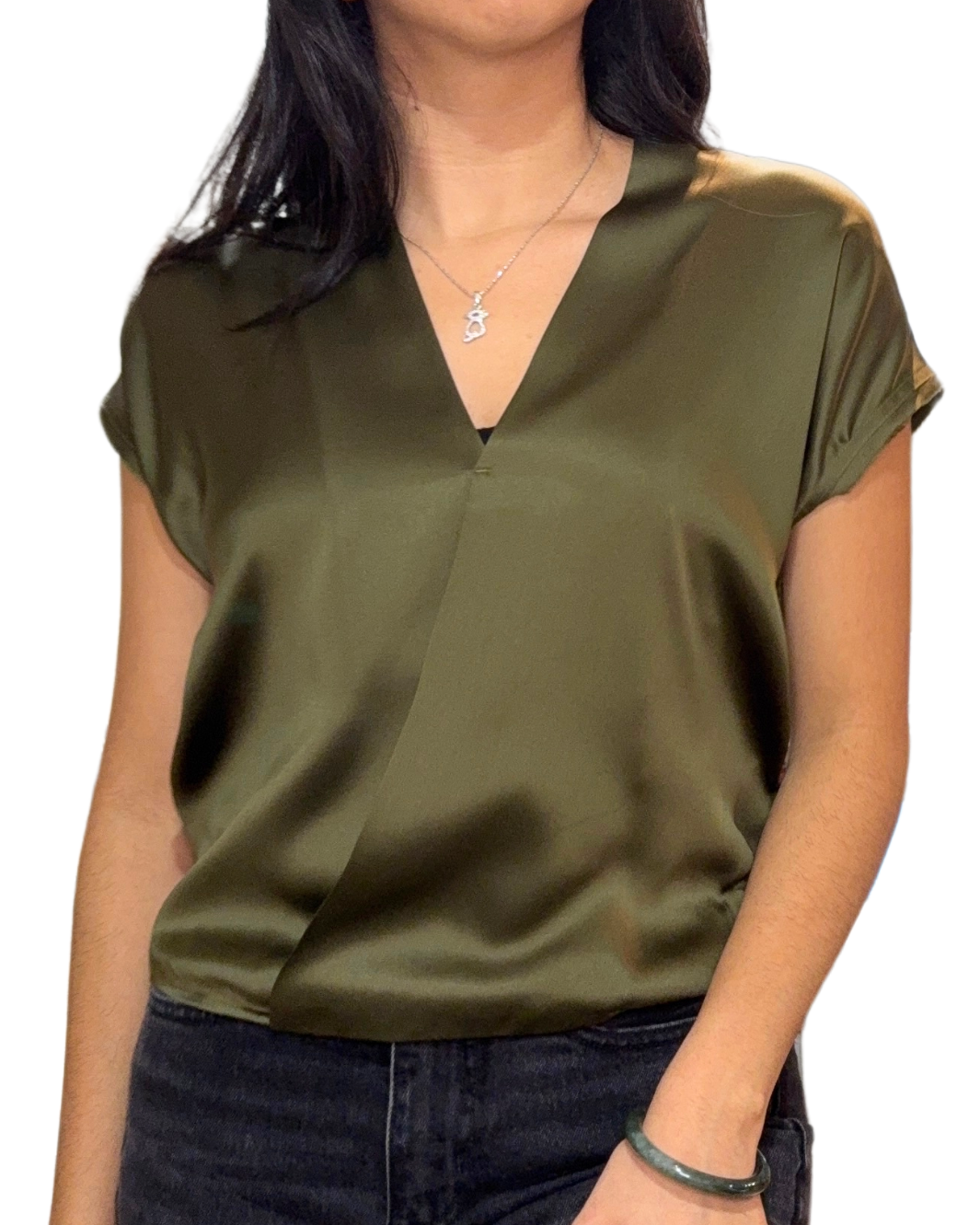 GO WRAPPER'S DELIGHT TOP IN MOSS