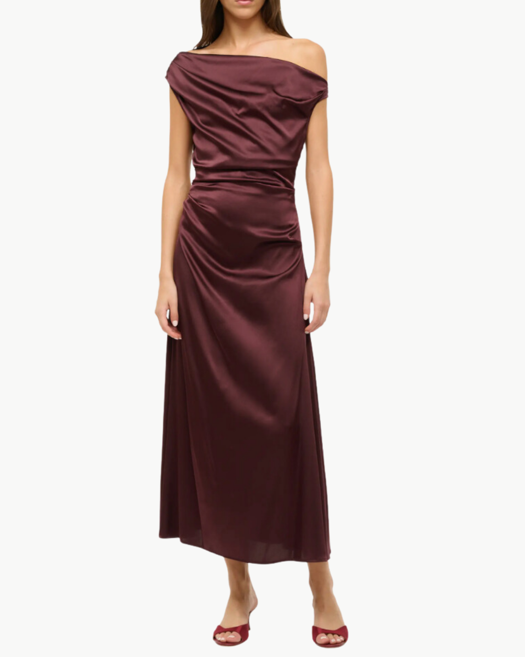 PHARE DRESS IN MERLOT