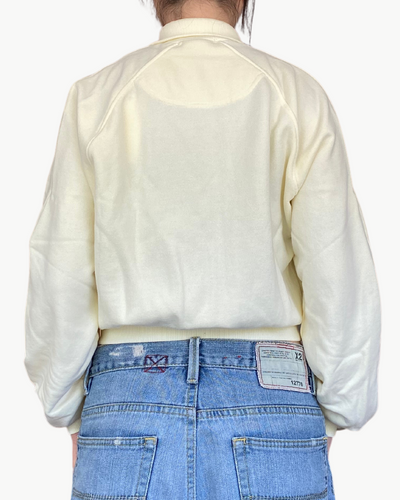 GIGI ZIP-UP RAGLAN JACKET IN GARDENIA