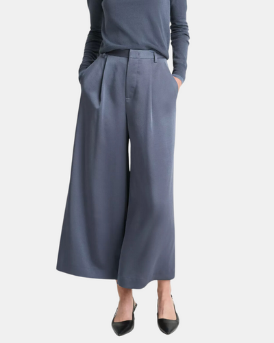 MID RISE SATIN CULOTTE IN DARK WATER