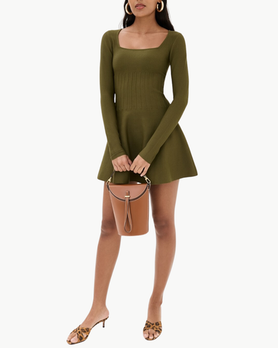 DEORA DRESS IN SERGEANT GREEN