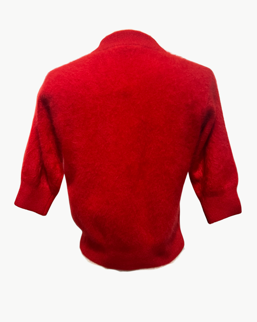 BRUSHED ELBOW SLEEVE BOXY CREW IN RED ALERT