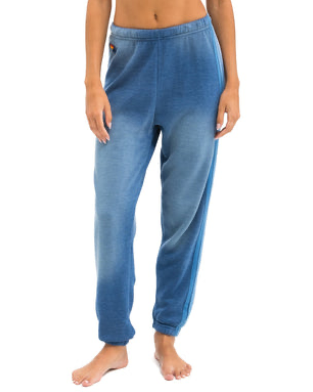 5 STRIPE WOMENS SWEATPANT IN FADED WATER