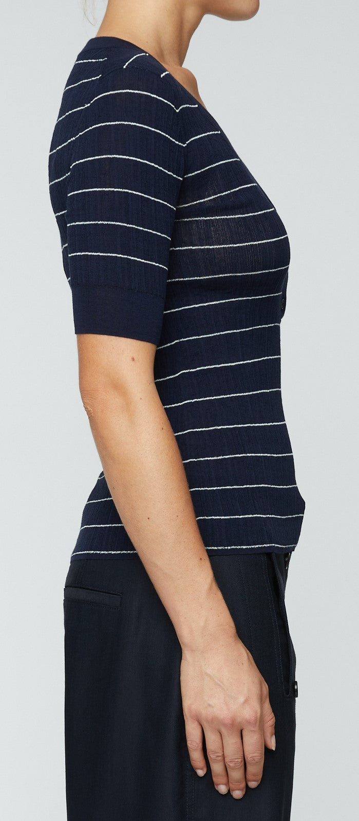 FRANCIS TOP IN NAVY/BRIGHT WHITE