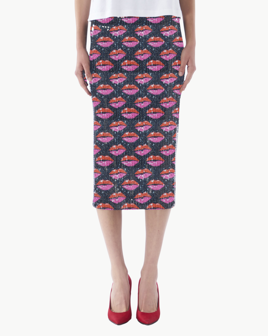 KISS KISS LIZA SKIRT IN HOT LIPS