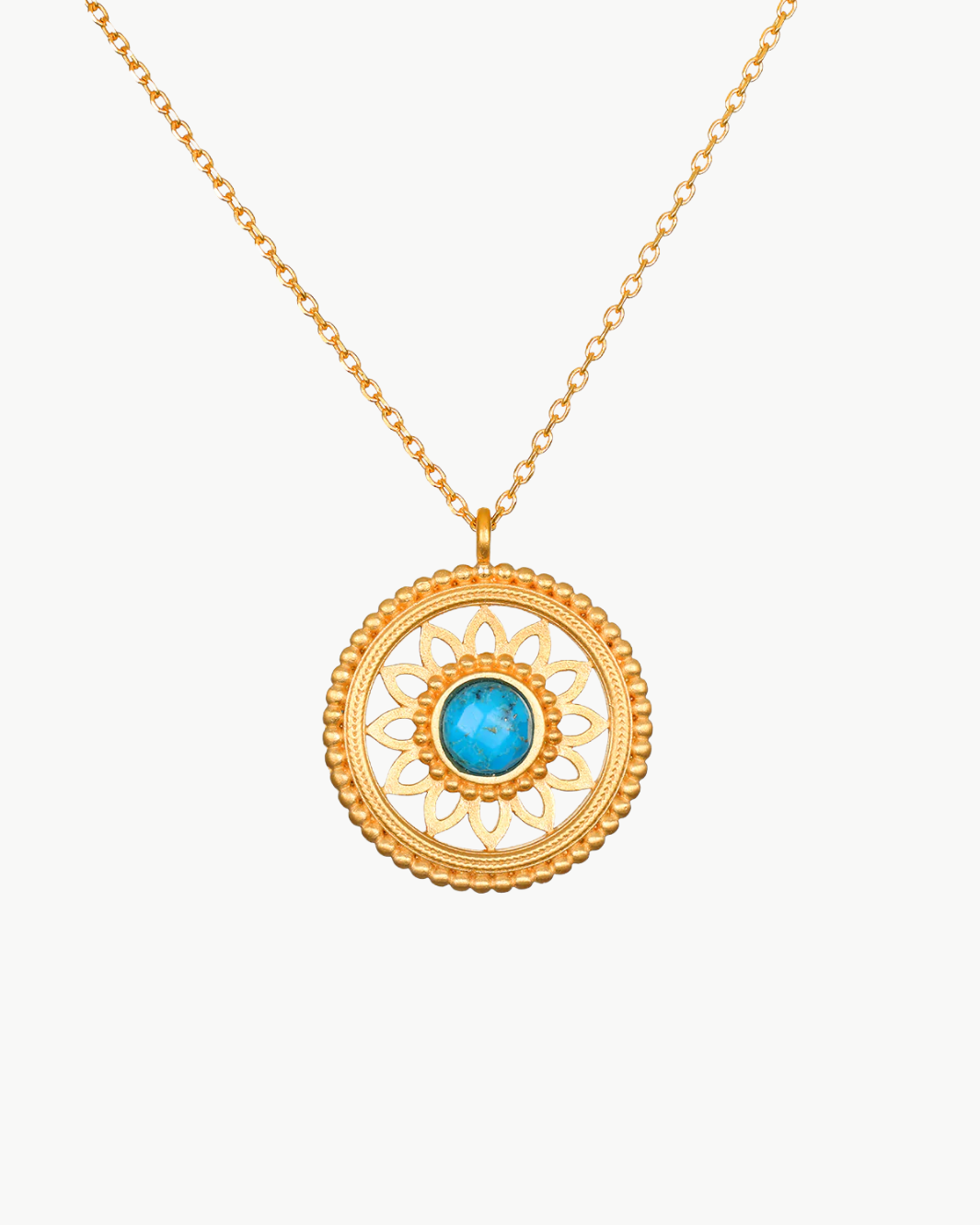 NATURE INTUITION TURQUOISE MANDALA NECKLACE