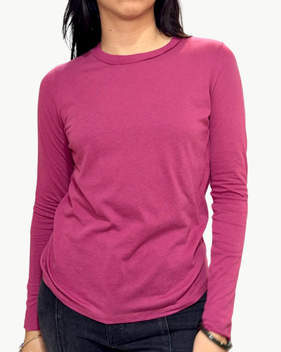 TAISTO KNIT T-SHIRT IN BERRY