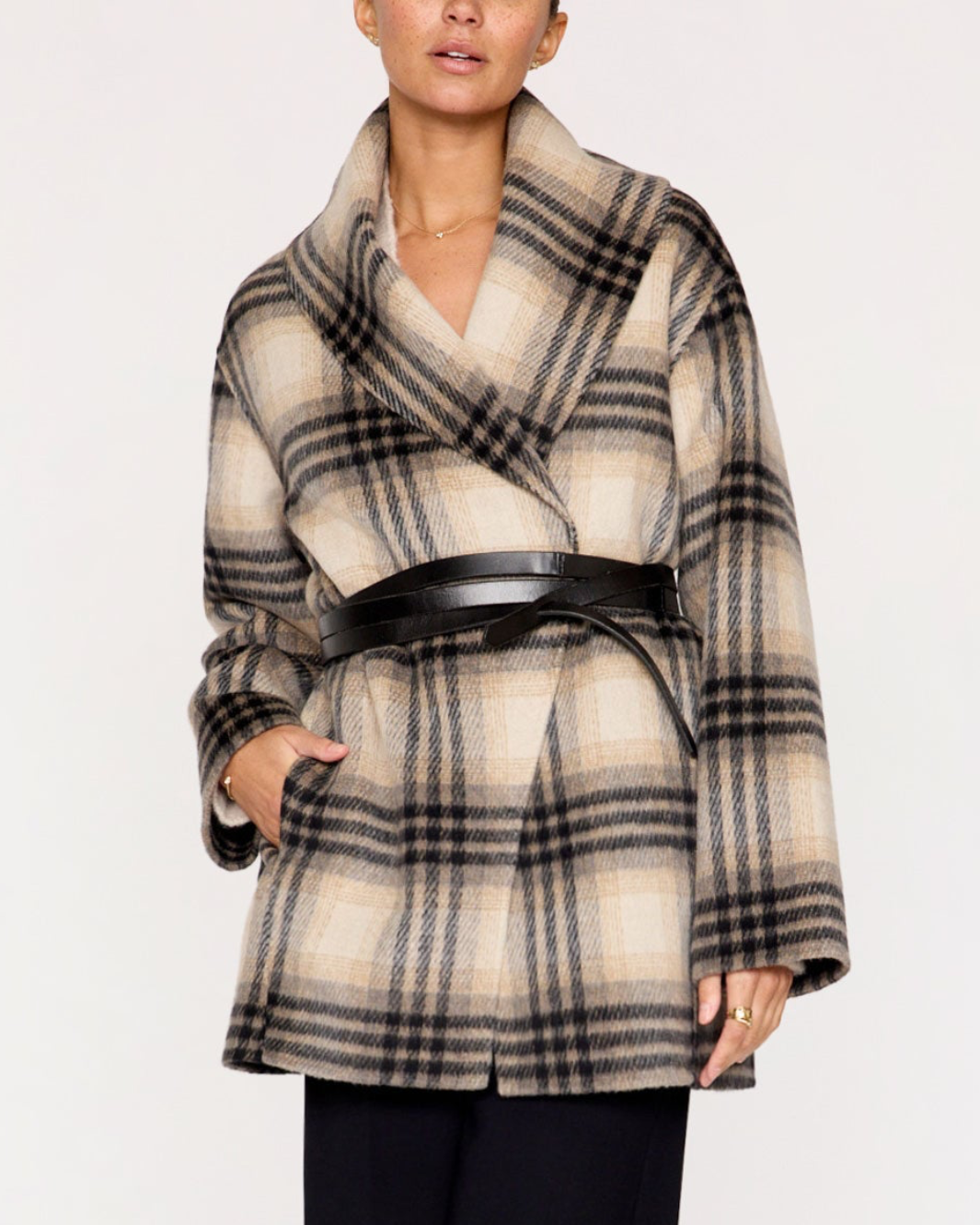 FINLEY PLAID COAT IN HERITAGE PLAID