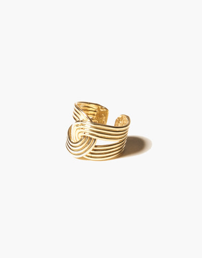 AGATA RING IN BRASS - Romi Boutique