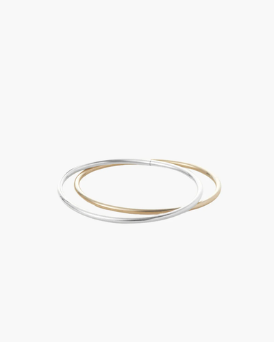 DANE 2 PIECE BANGLE SET IN TWO TONE