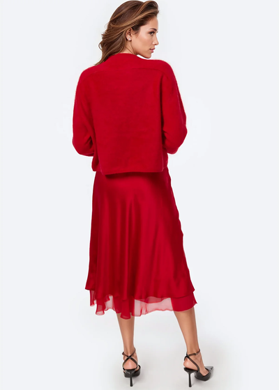 NIALL CASHMERE SWEATER IN CARDINAL