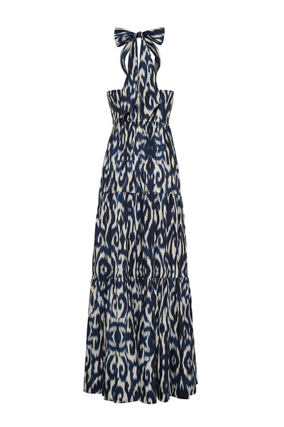 PIANA DRESS IN NAVY IKAT