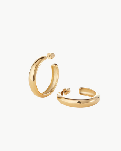 STAPLE HOOPS LARGE IN GOLD