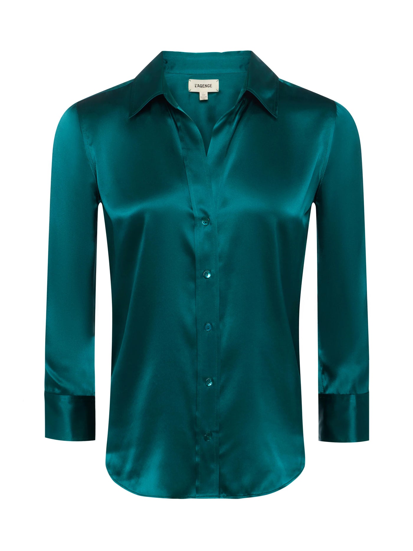 DANI SILK BLOUSE IN OCEAN TEAL