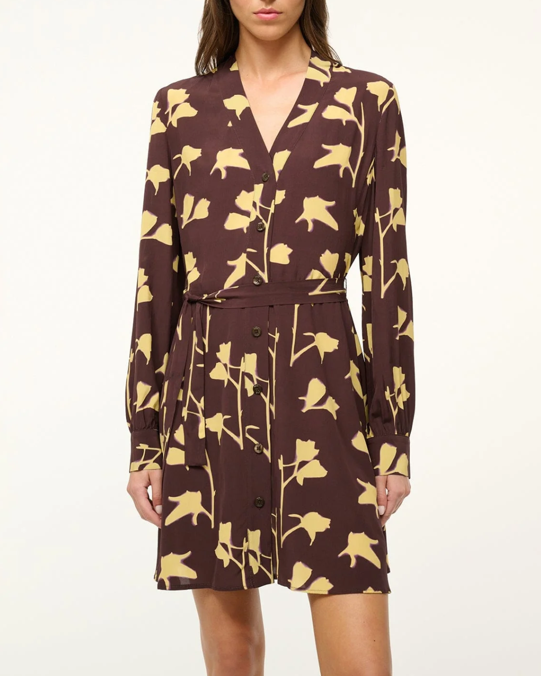 BABS DRESS IN EARTH PRESSED FLORAL