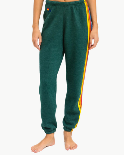 5 STRIPE SWEATPANT IN FOREST