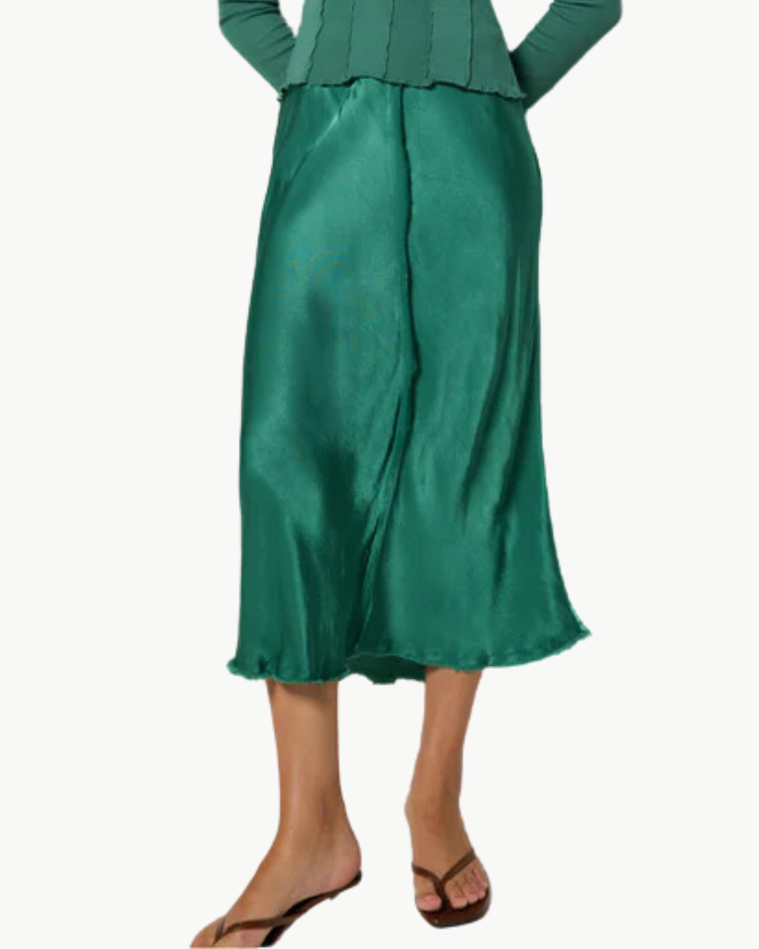 LOLA SEAMED SKIRT IN SPRUCE