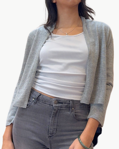 SHIMMER COLLARED EASY CROP