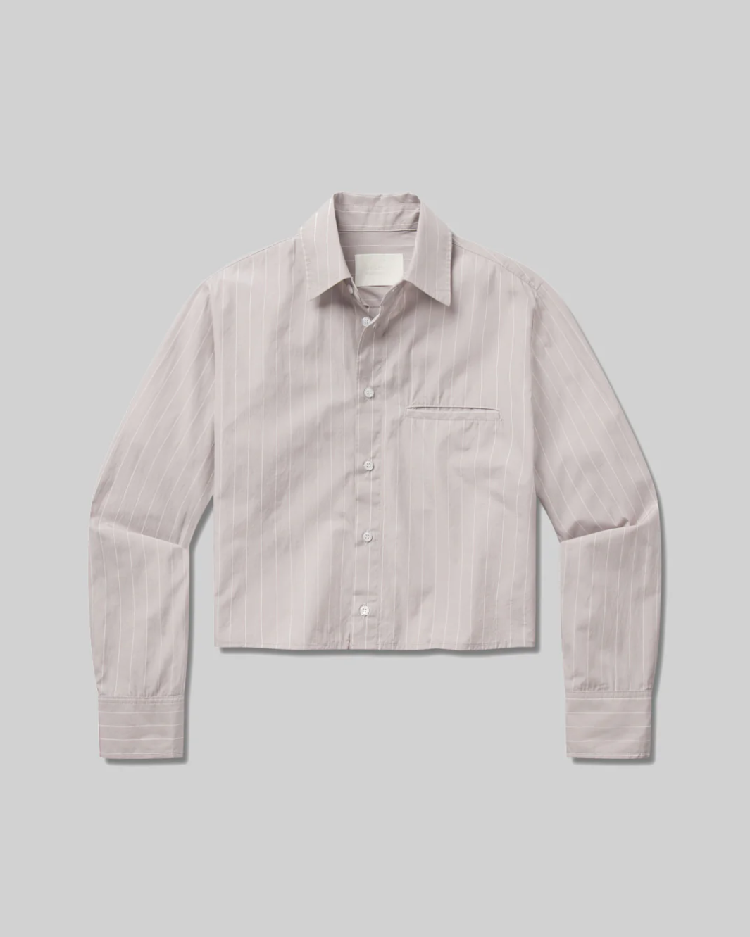 FINO CROPPED SHIRT IN TAILOR GREY STRIPE