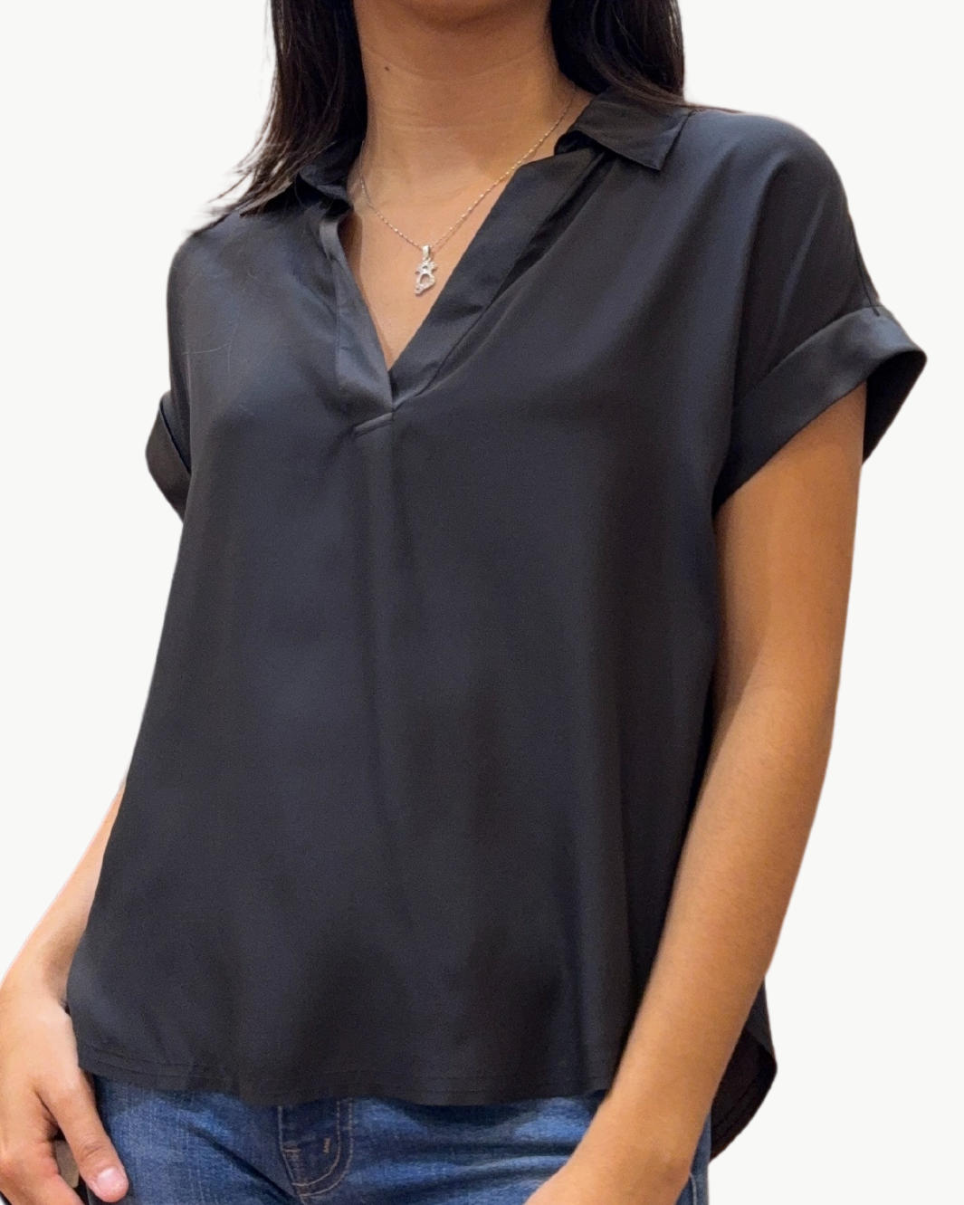 GO POLO TOP IN BLACK