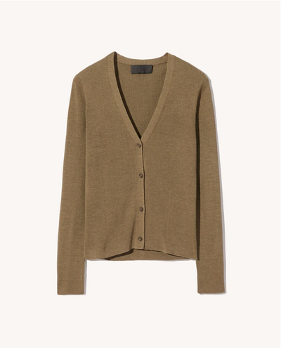 NARI CARDIGAN IN MILITARY GREEN