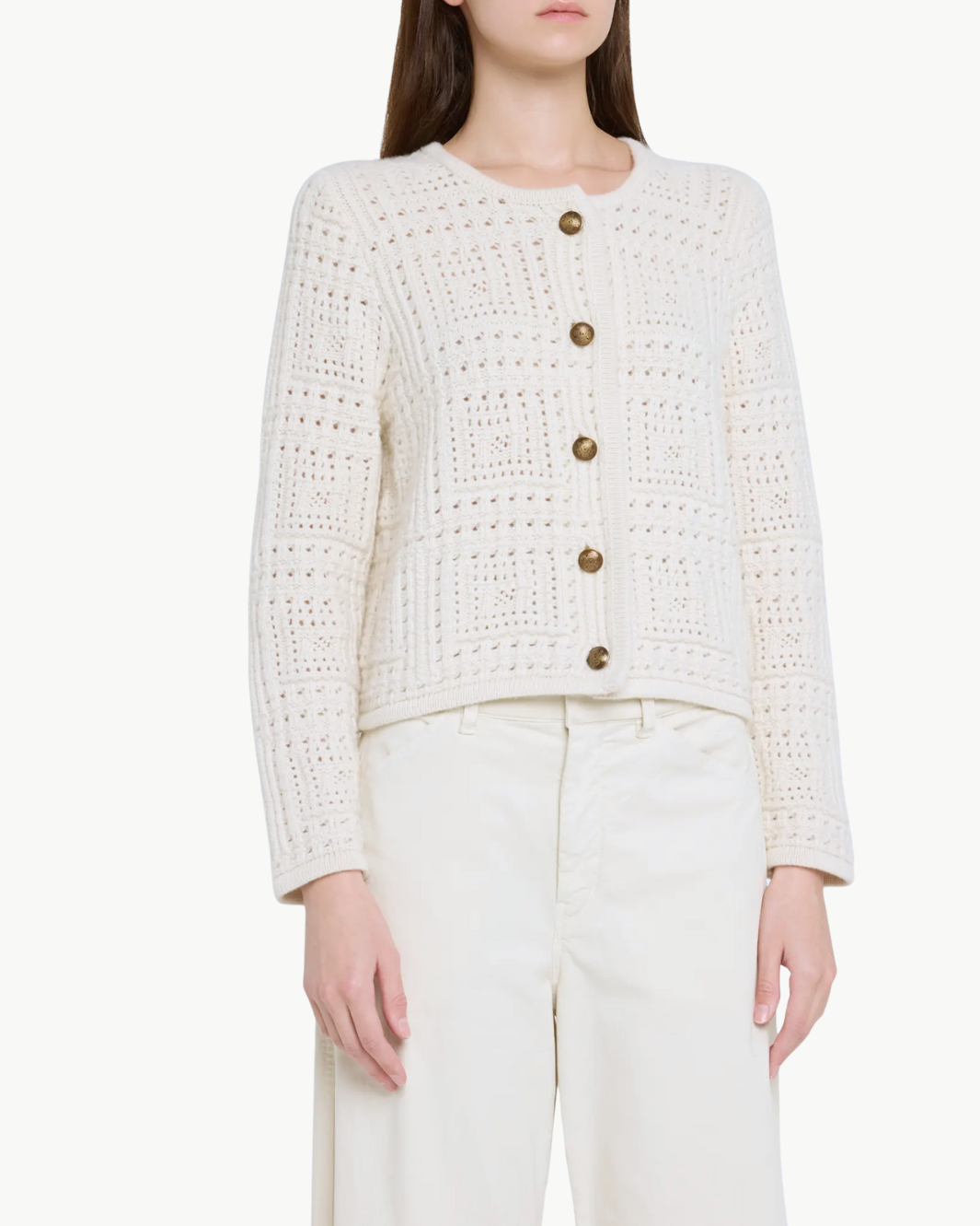 HARRY SWEATER JACKET IN IVORY