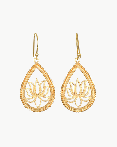 OPEN TO POSSIBILITIES LOTUS EARRINGS