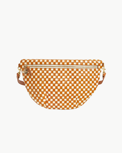 GRANDE FANNY WOVEN CHECKER IN NATURAL/CREAM