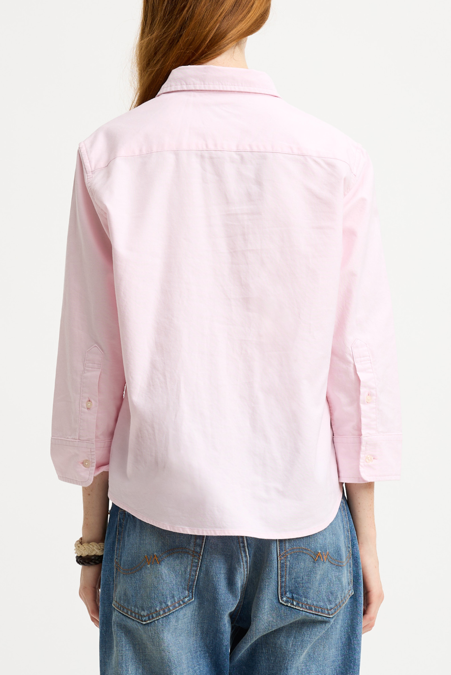 ADRIENNE SHRUNKEN SHIRT IN LIGHT PINK