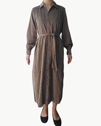 REVELATION WOMAN WOVEN DRESS IN ARMY