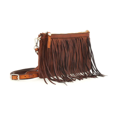 ZEFIRO SMALL POCHETTE IN COGNAC