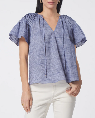 AILEEN BLOUSE IN BLUE CHAMBRAY